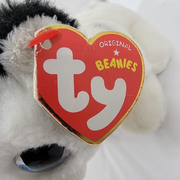 TY Beanie Baby 6" Tundra White Tiger Plush Stuffed Animal Toy with Tags Has Hole - Picture 7 of 11